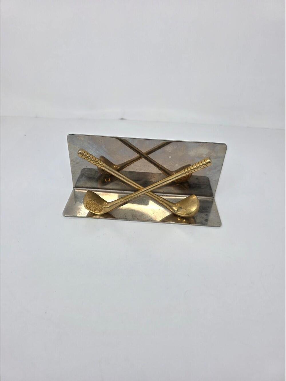 Vintage Golf - Themed Desktop Accessory Letter Holder, Bus. Card Holder ,Bookend